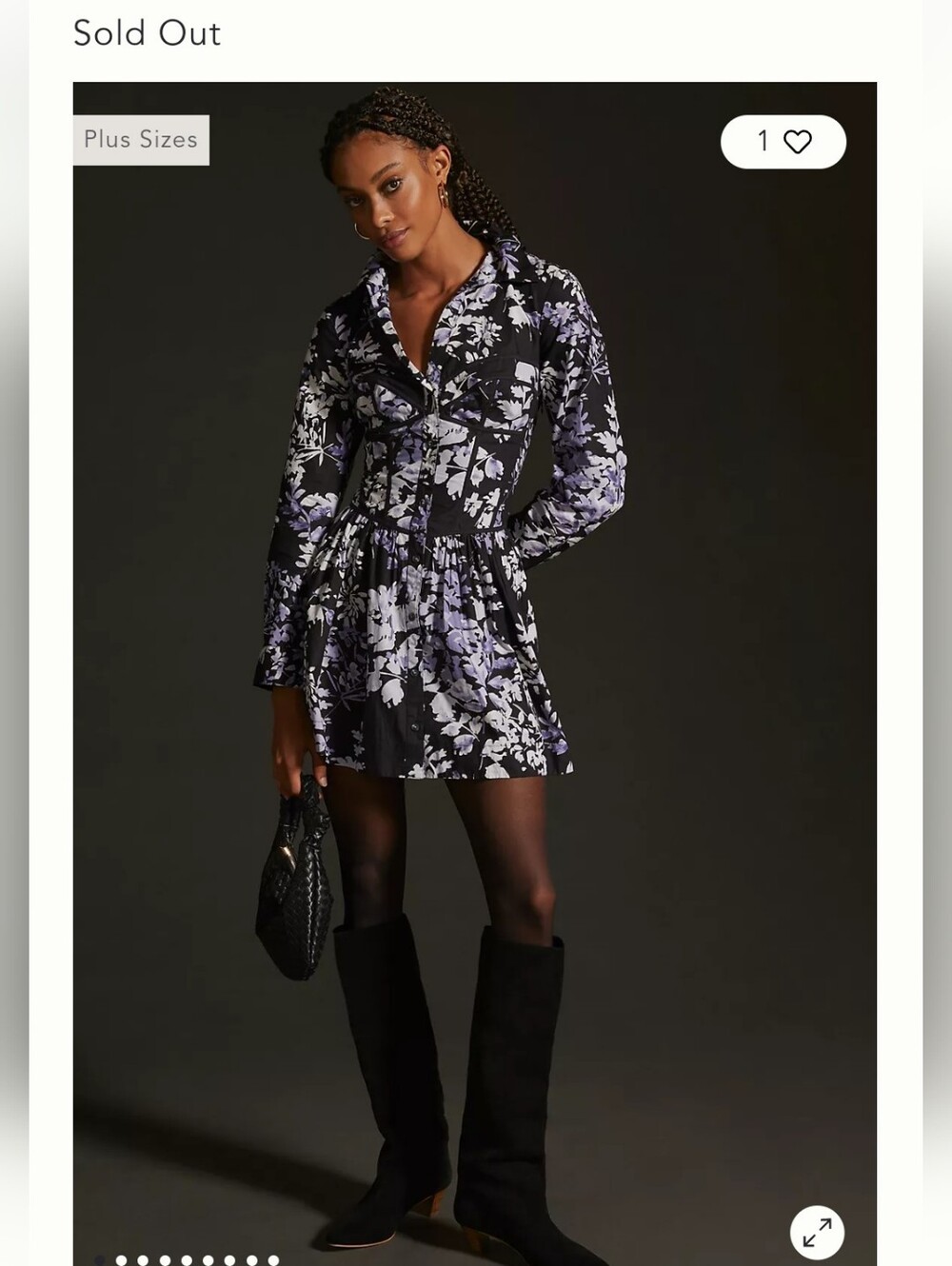 By Anthropologie Corset Shirt Dress Size US 0
